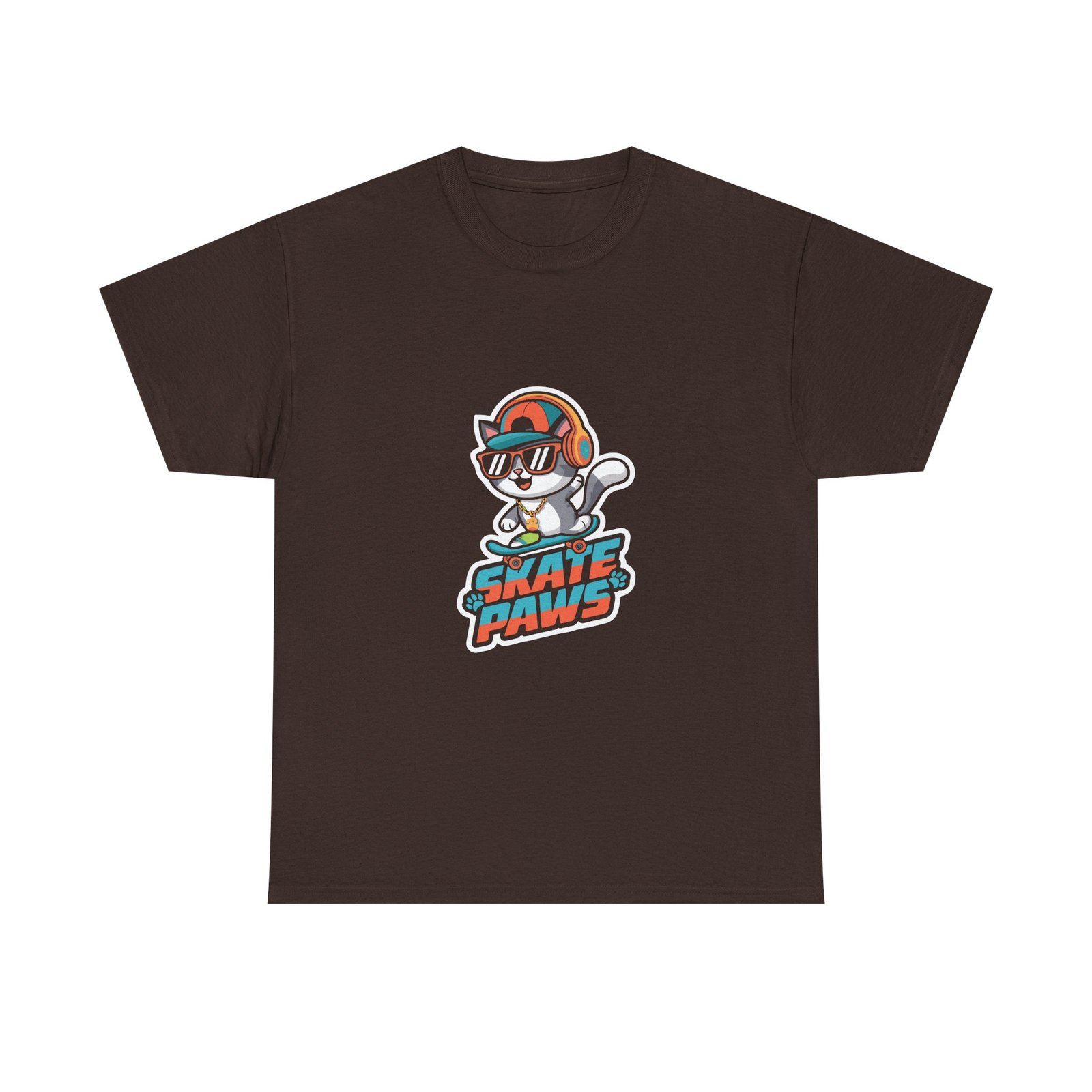 Skate Paws Roller Cat Cute Cat on Roller Skates Design - T-shirt