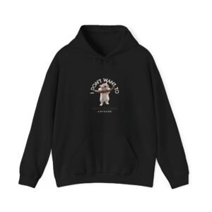 Cute Cat Hanging On Branch Motivational Illustration - Hoodie