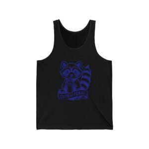 Adorable Blue Raccoon with Playful and Wild Charm - Tank Top