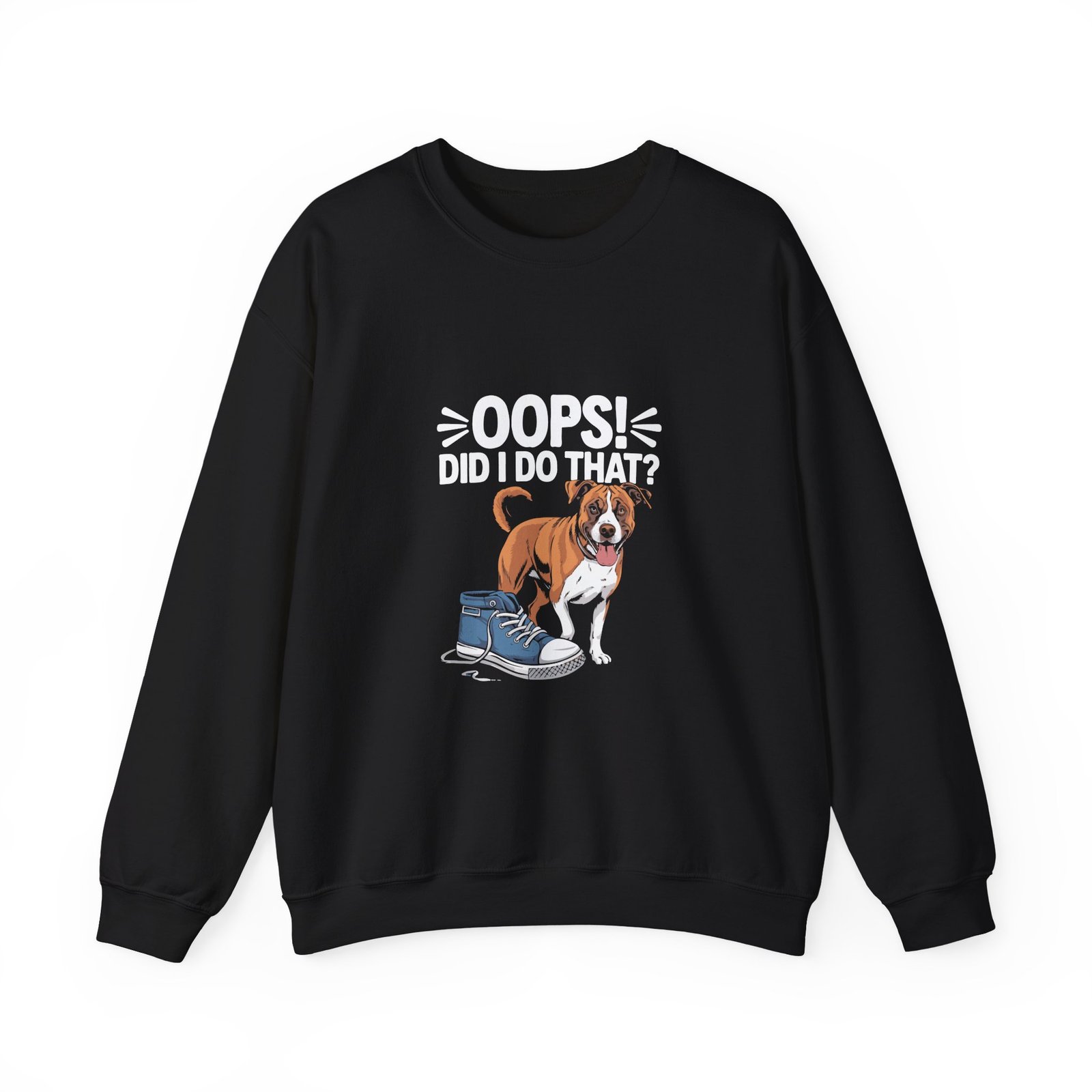 Cute Mischievous Puppy Saying Oops with Playful Expression - Sweatshirt