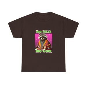 Too Fresh Raccoon Cartoon with Sunglasses and Attitude - T-shirt