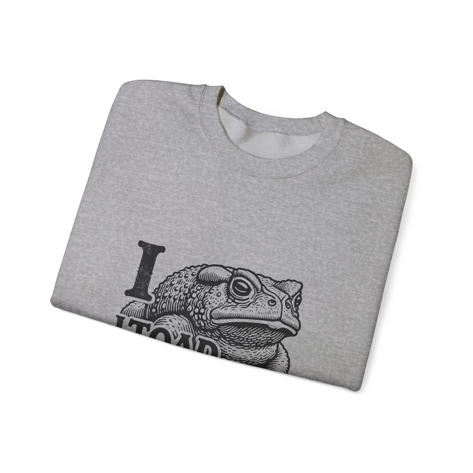 I Toad You So Black Frog Funny Pun Design - Sweatshirt - Image 11