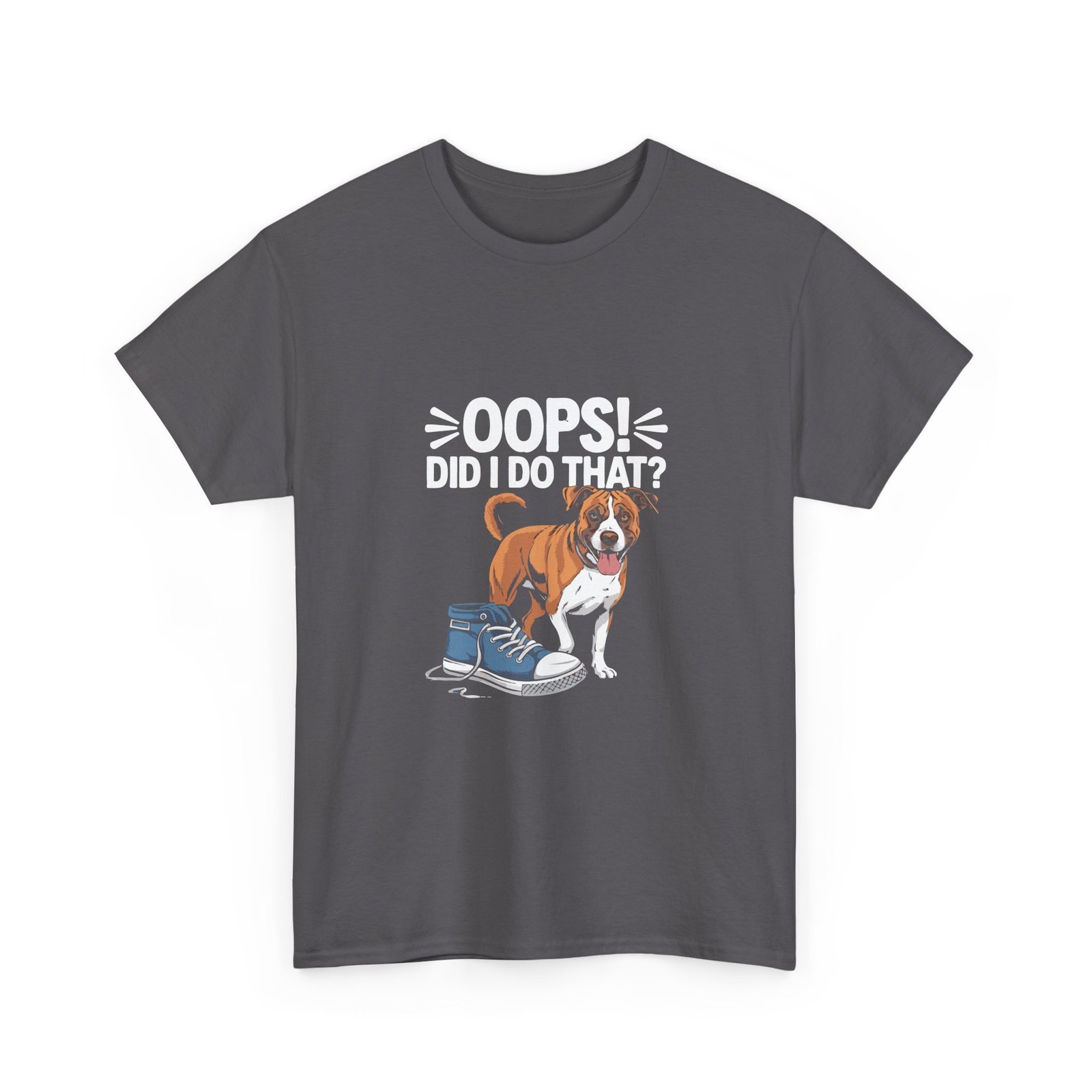 Cute Mischievous Puppy Saying Oops with Playful Expression - T-shirt - Image 7