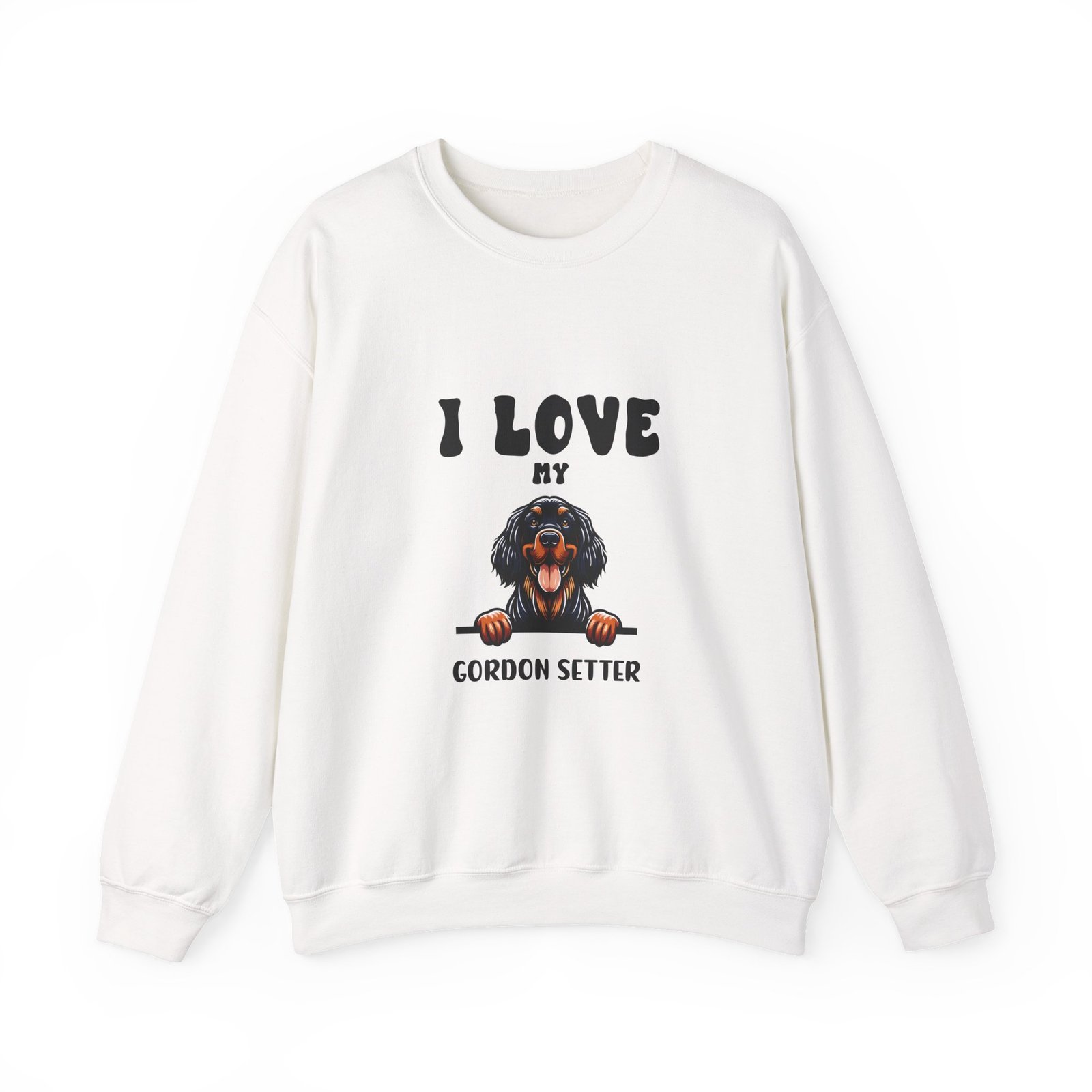 I Love Gordon Setter Heart and Paw Print Design - Sweatshirt