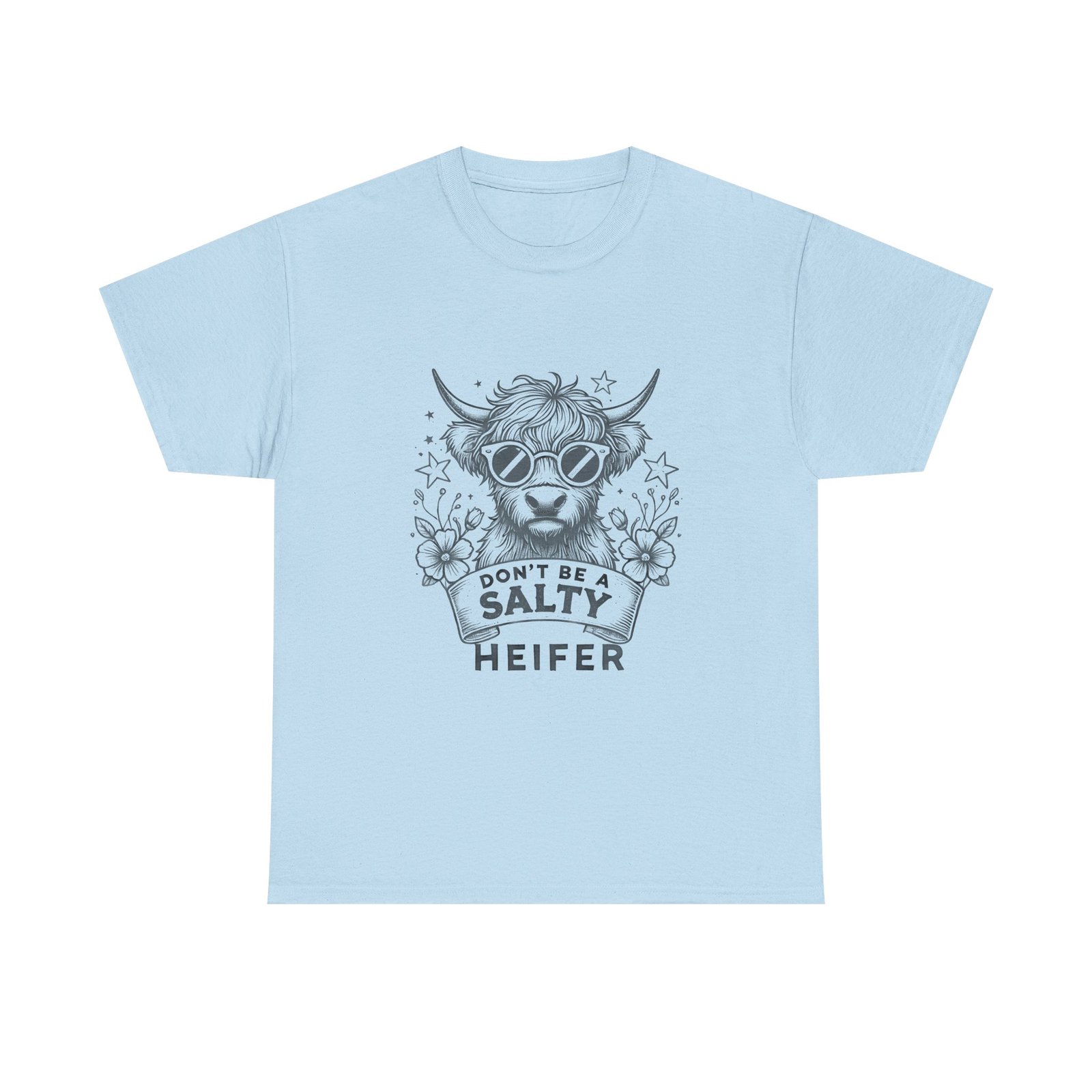 Don’t Be Salty Heifer Black Cow Wearing Cool Sunglasses Design - T-shirt - Image 9