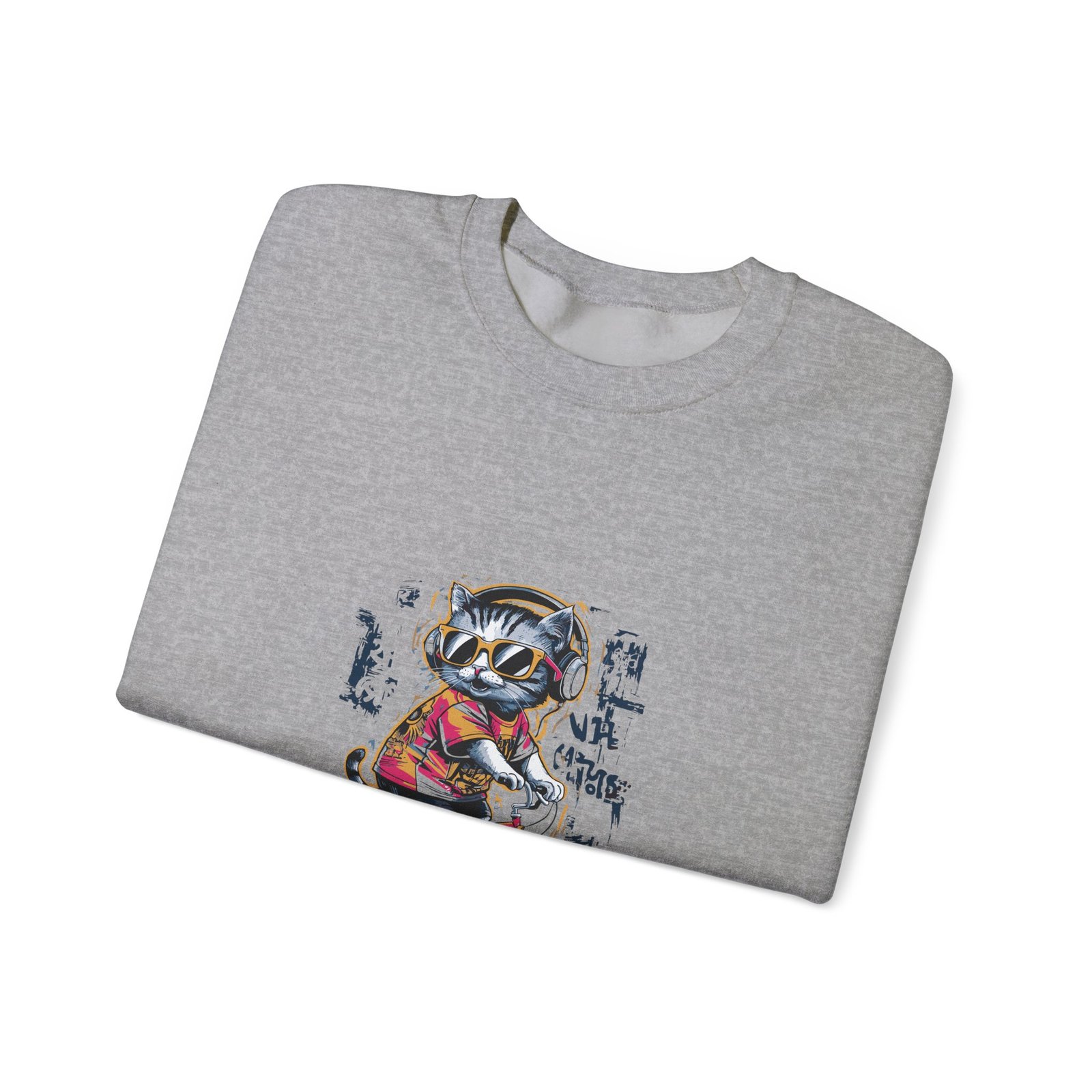 Life Is Better On Two Wheels Neon Cat Bicycle Design - Sweatshirt - Image 11