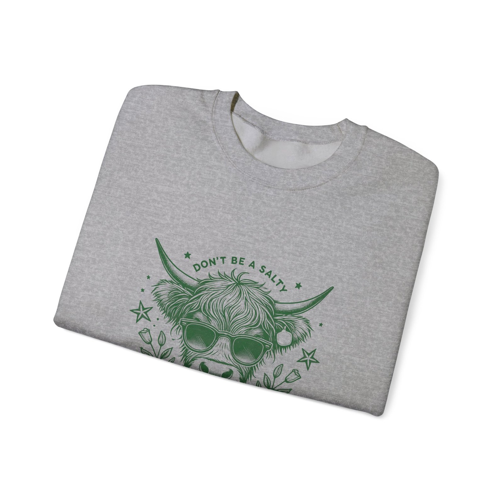 Heifer Green Cow Illustration with Natural and Rustic Charm - Sweatshirt - Image 11
