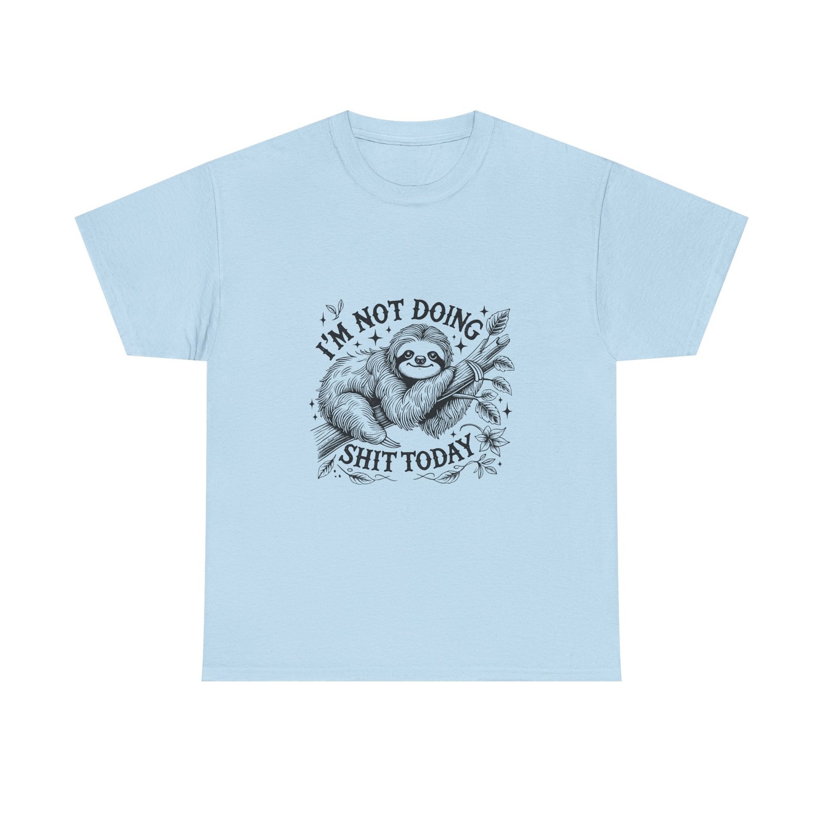 I’m Not Doing Shit Today Black Sloth Lazy Design - T-shirt - Image 9