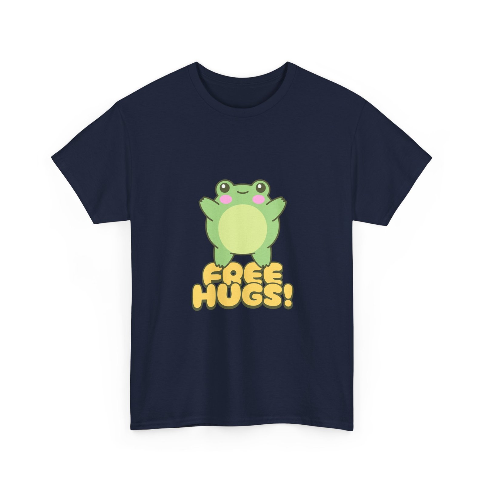Cute Cartoon Frog Offering Free Hugs Illustration - T-shirt - Image 11