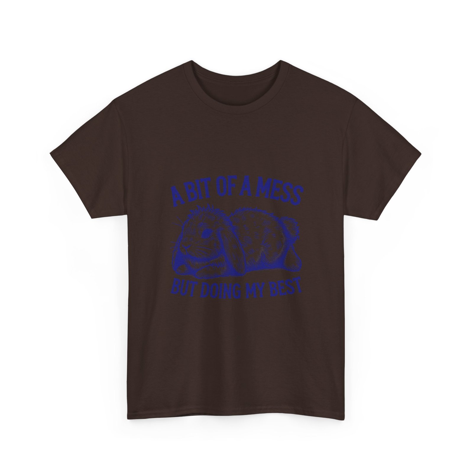 Cute Blue Rabbit with A Bit Of A Mess But Doing My Best Design - T-shirt - Image 3