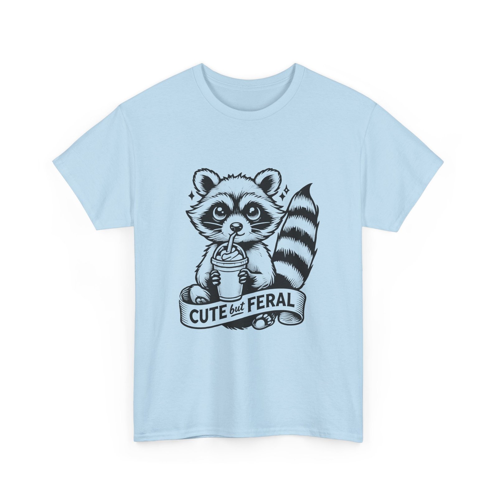 Adorable and Wild Black Raccoon Illustration with Cute Charm - T-shirt - Image 11