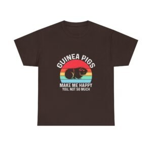 Guinea Pigs Make Me Happy Funny Retro Vintage Design - T-shirt