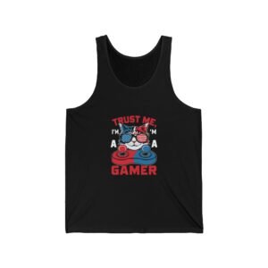 Trust Me Gamer Cat Funny Cute Cat Illustration - Tank Top