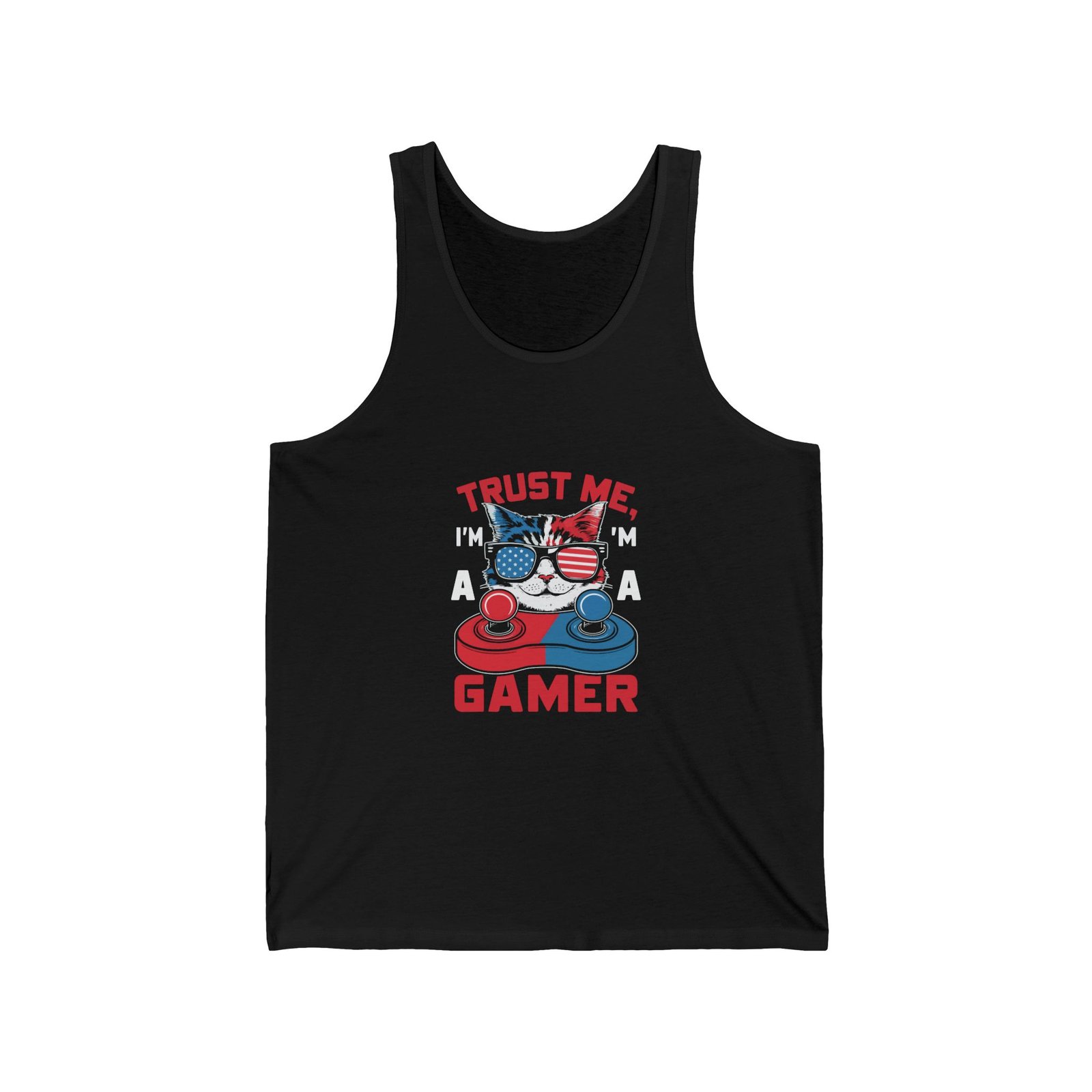Trust Me Gamer Cat Funny Cute Cat Illustration - Tank Top