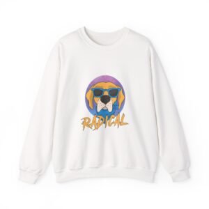 Radical Dog Wearing Cool Sunglasses Graphic Design - Sweatshirt