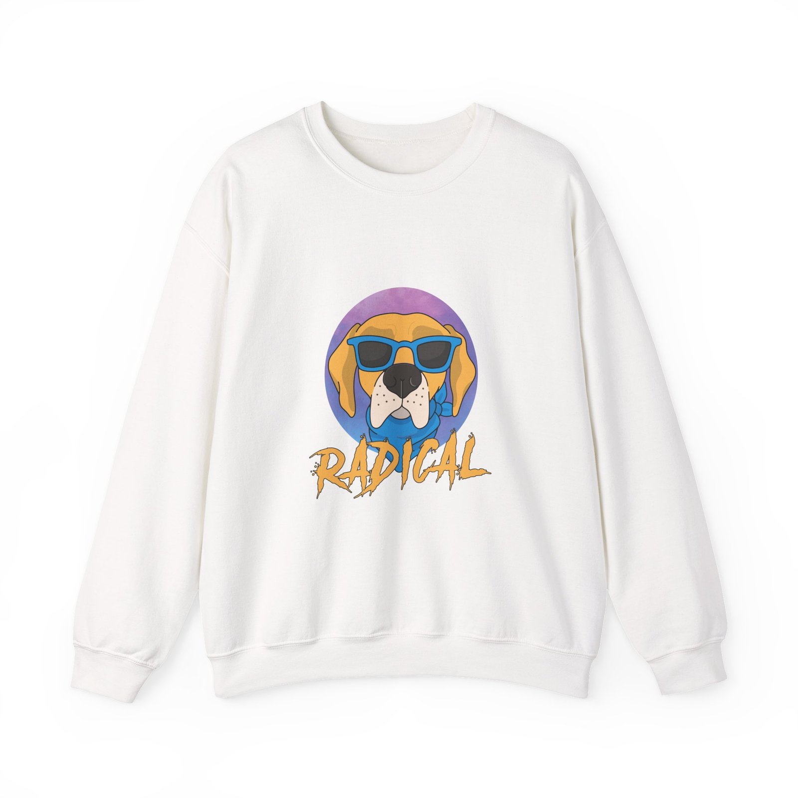 Radical Dog Wearing Cool Sunglasses Graphic Design - Sweatshirt