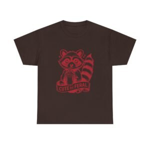 Adorable Red Raccoon Illustration with Cute and Feral Vibes - T-shirt
