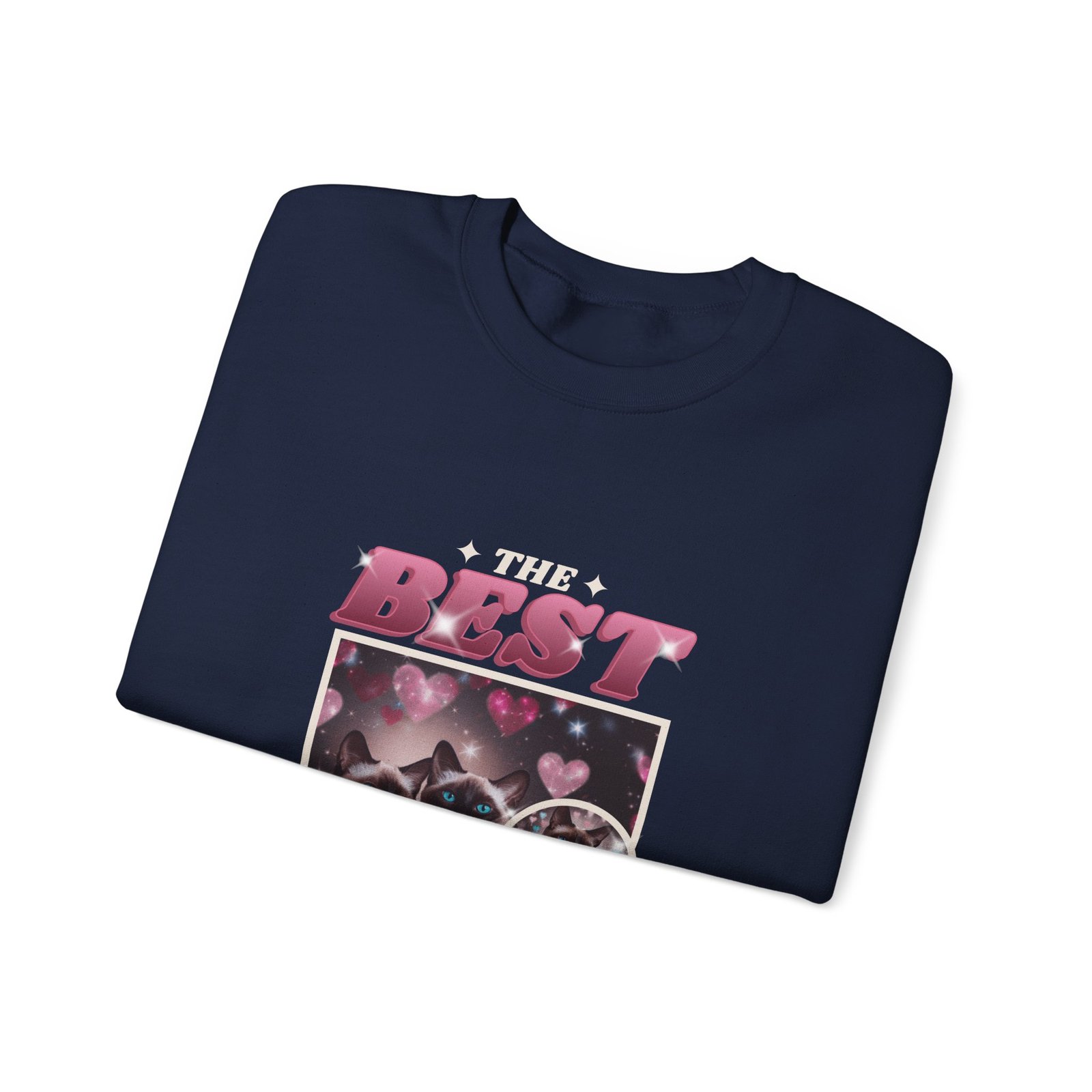 Best Cats Ever Cute Cat Illustration with Playful Typography - Sweatshirt - Image 11