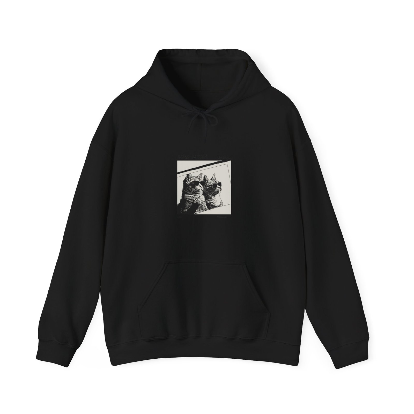 Sonic Kitten Duo Featuring Speedy Blue Cats in Action - Hoodie