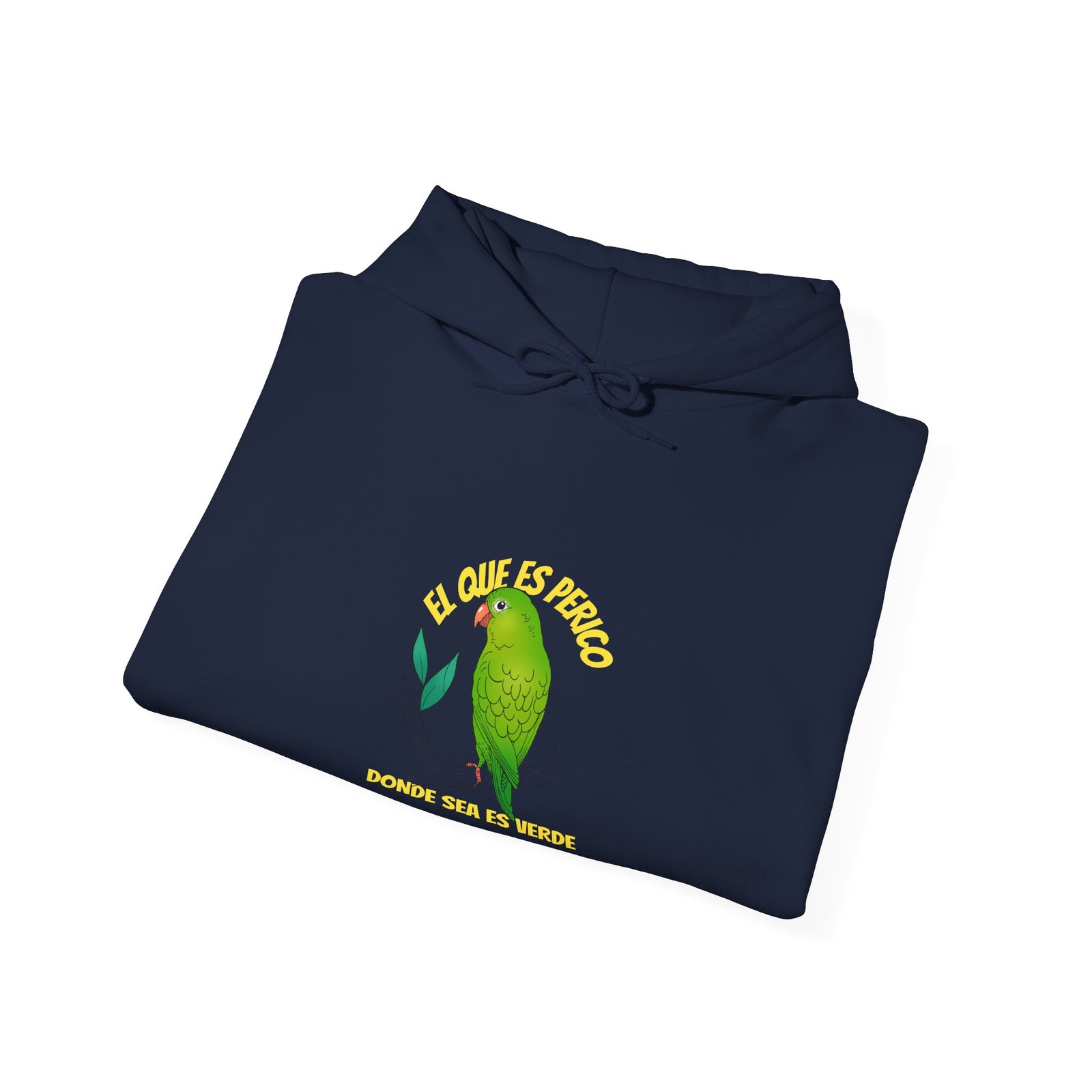 Vibrant El Perico Green Tropical Parrot Illustration - Hoodie - Image 12