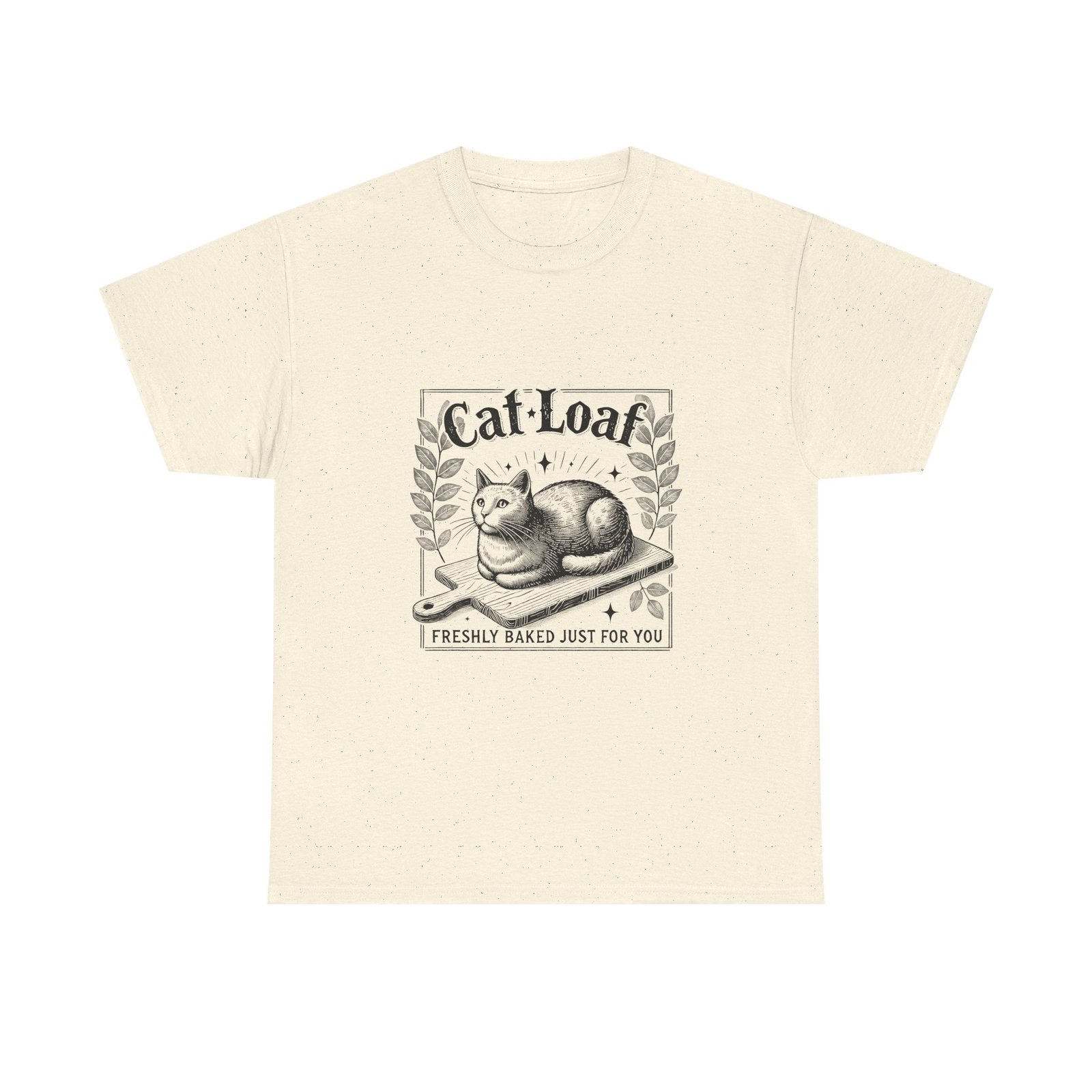 Adorable Black Cat Loaf Illustration with Cute Minimalist Style - T-shirt - Image 5