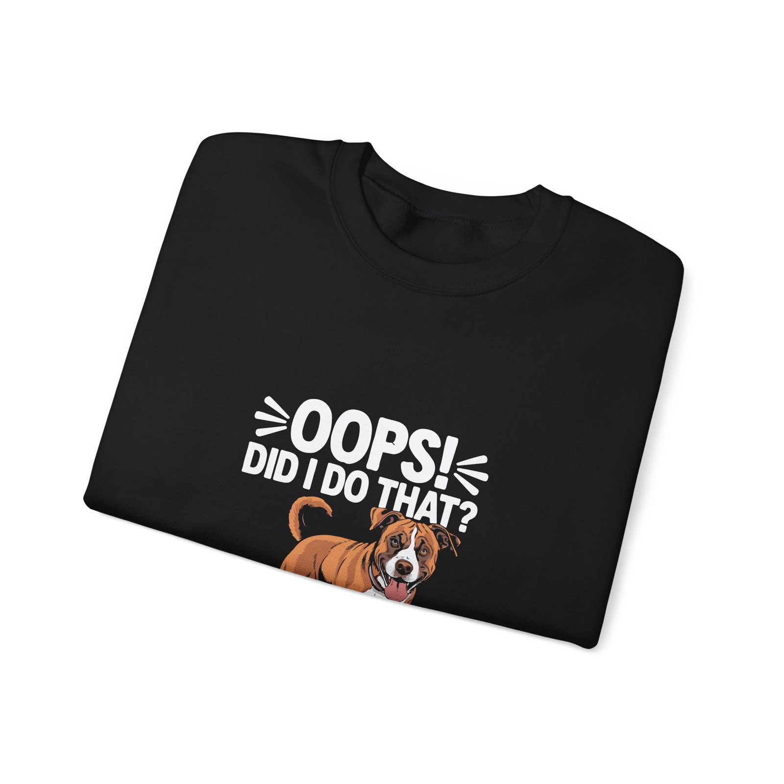 Cute Mischievous Puppy Saying Oops with Playful Expression - Sweatshirt - Image 3