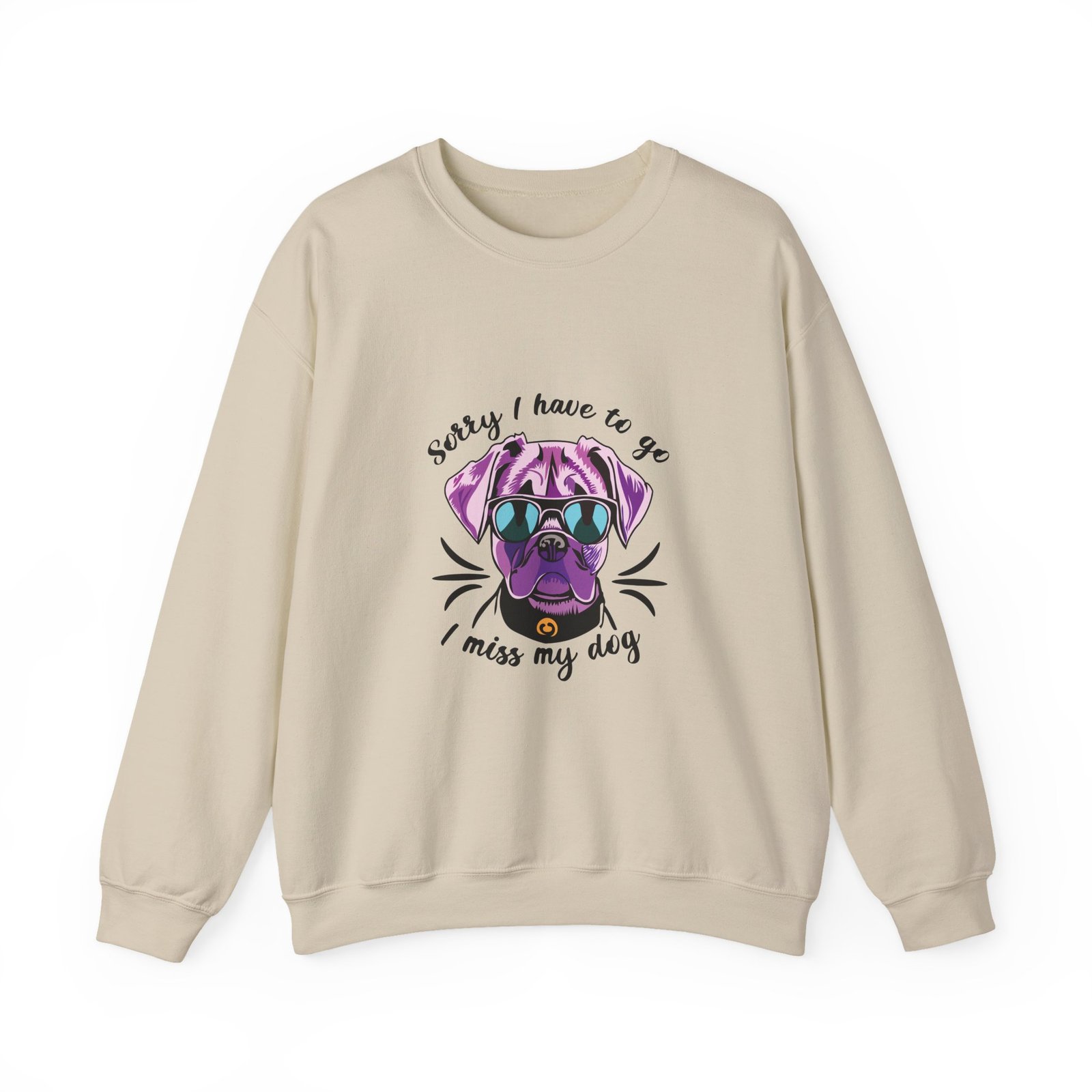 Cool Purple Pug Wearing Sunglasses Graphic - Sweatshirt - Image 5