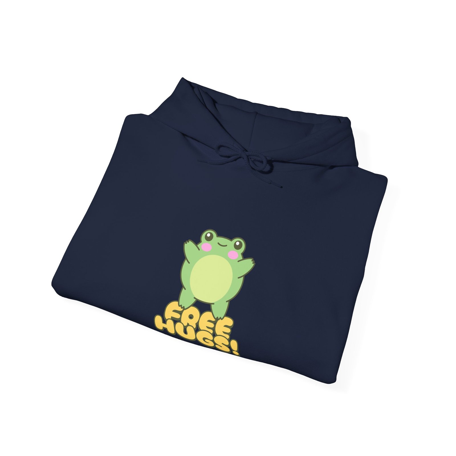 Cute Cartoon Frog Offering Free Hugs Illustration - Hoodie - Image 12
