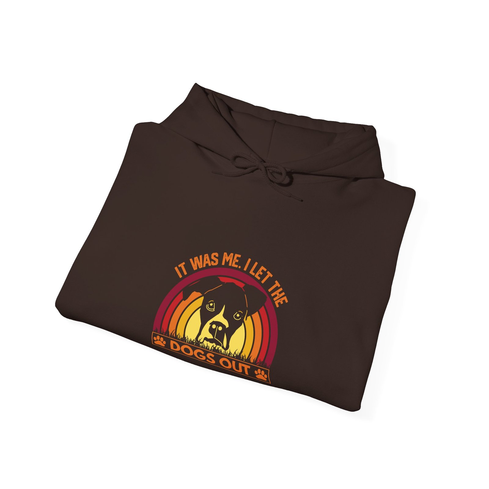 Retro Sunset with Silhouetted Dogs Outdoor Scene - Hoodie - Image 8