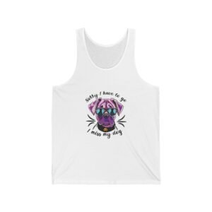 Cool Purple Pug Wearing Sunglasses Graphic - Tank Top