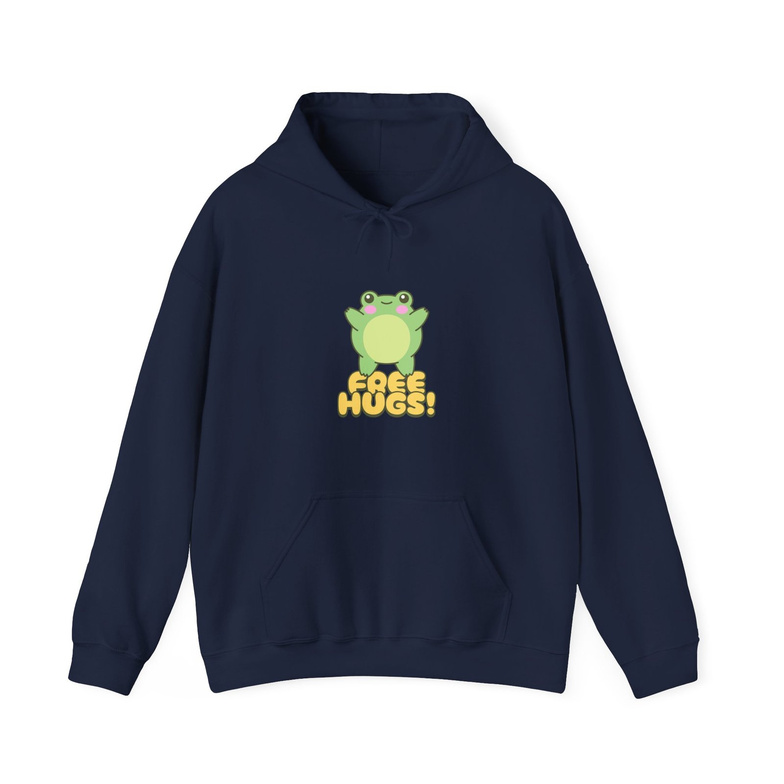 Cute Cartoon Frog Offering Free Hugs Illustration - Hoodie - Image 9