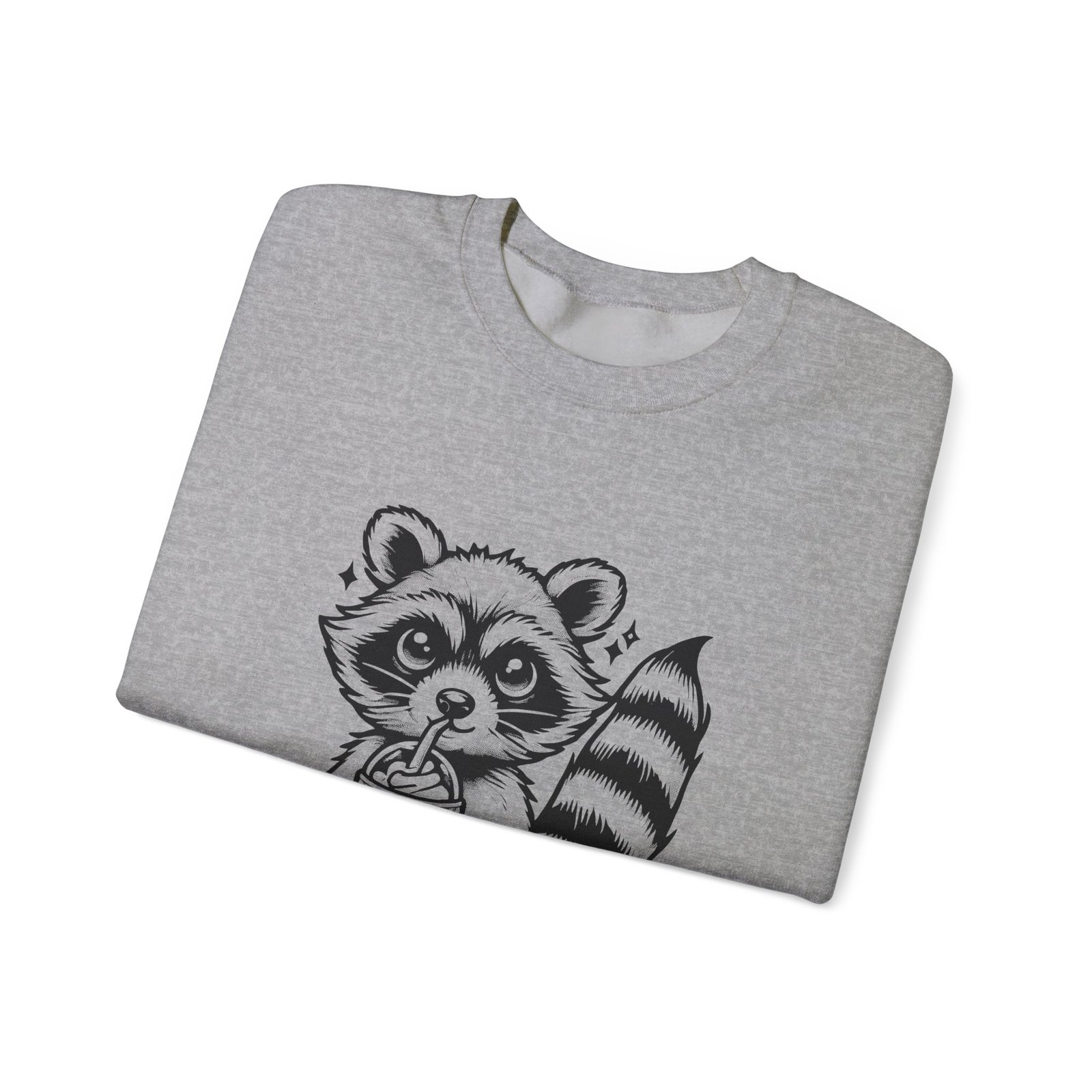 Adorable and Wild Black Raccoon Illustration with Cute Charm - Sweatshirt - Image 11
