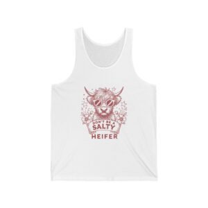 Don’t Be Salty Red Heifer Cow Wearing Cool Sunglasses - Tank Top