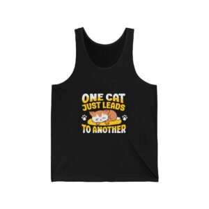 One Cat Just Leads To Another Cute Cat Lover Typography - Tank Top