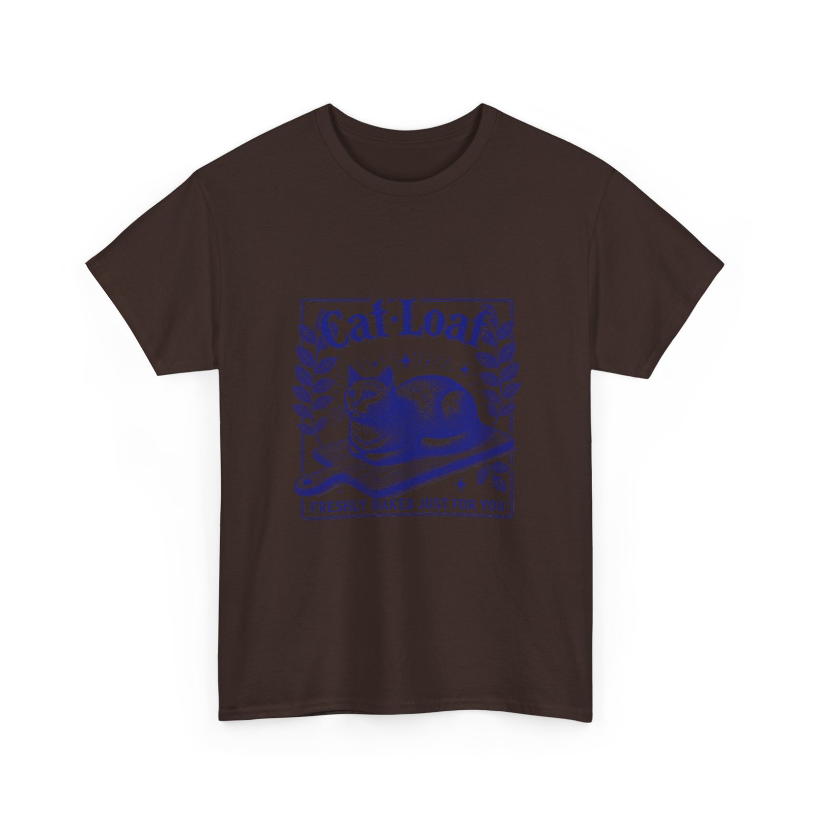 Cute Blue Cat Loaf Illustration with Playful Expression - T-shirt - Image 3