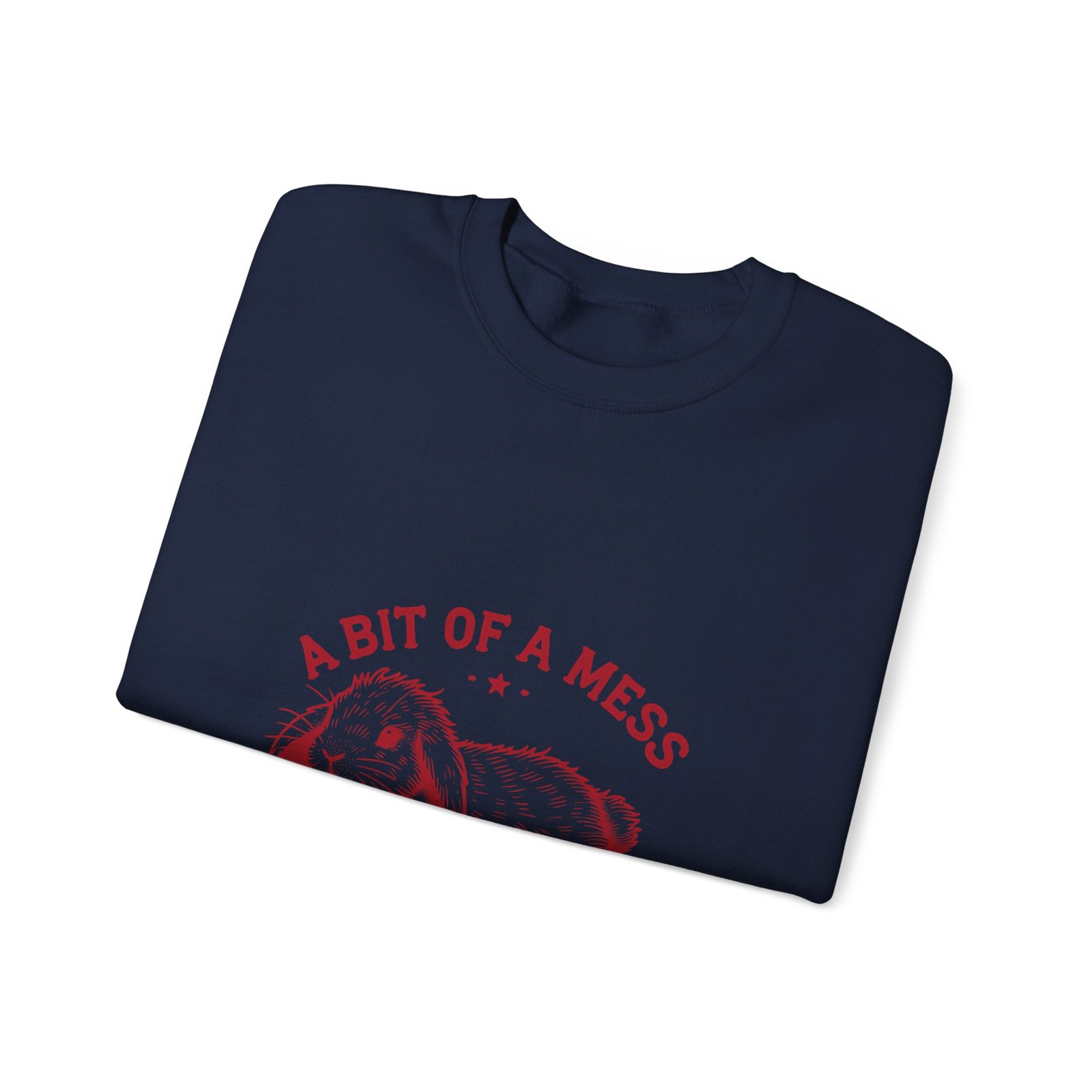 Red Rabbit Cartoon with "A Bit Of A Mess But Doing My Best" Quote - Sweatshirt - Image 11