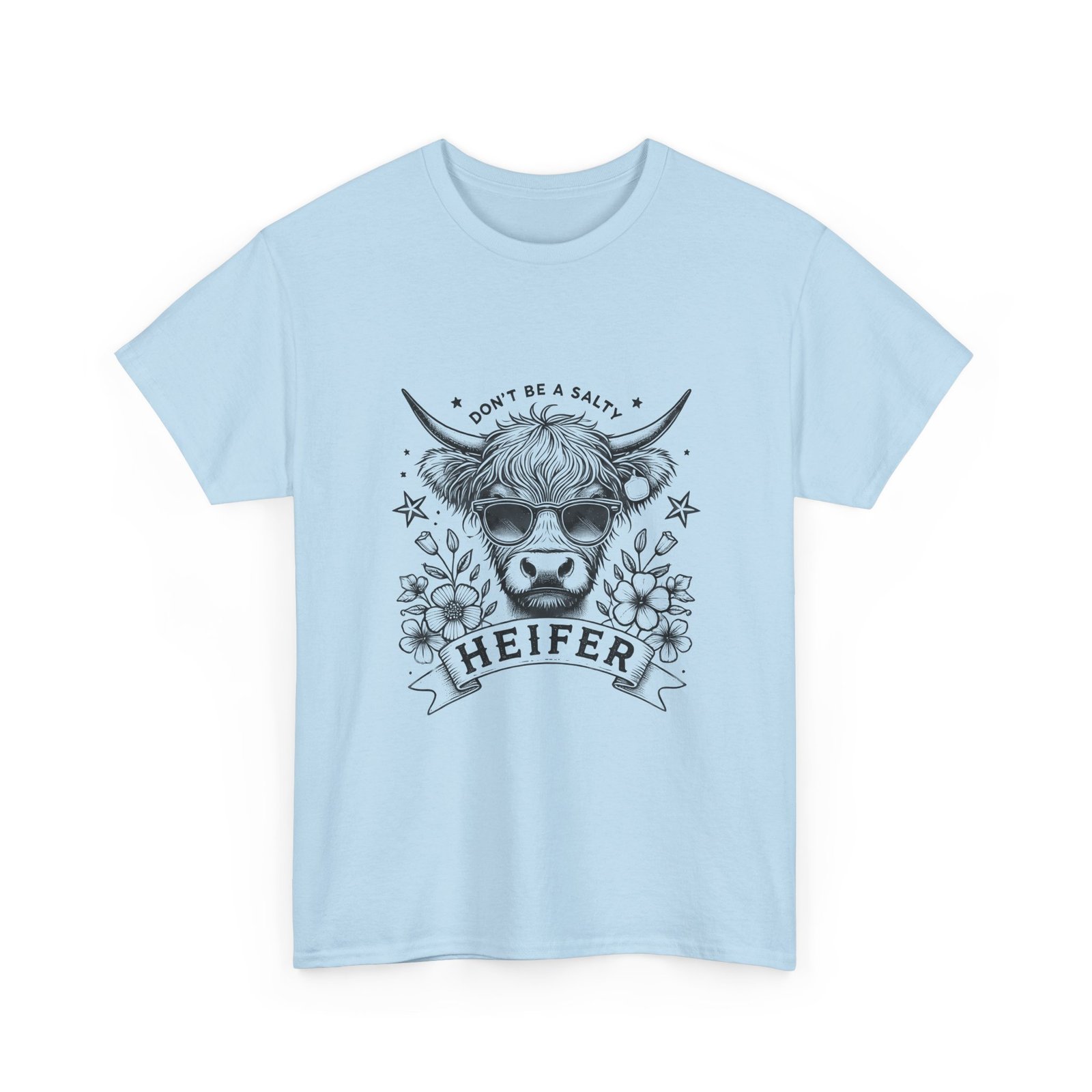 Realistic Heifer Black Cow Art Illustration - T-shirt - Image 11