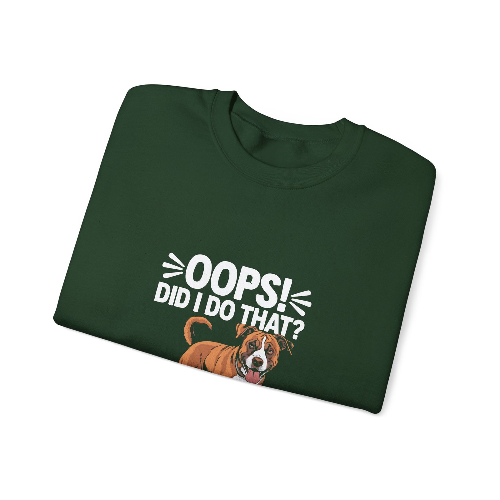 Cute Mischievous Puppy Saying Oops with Playful Expression - Sweatshirt - Image 7