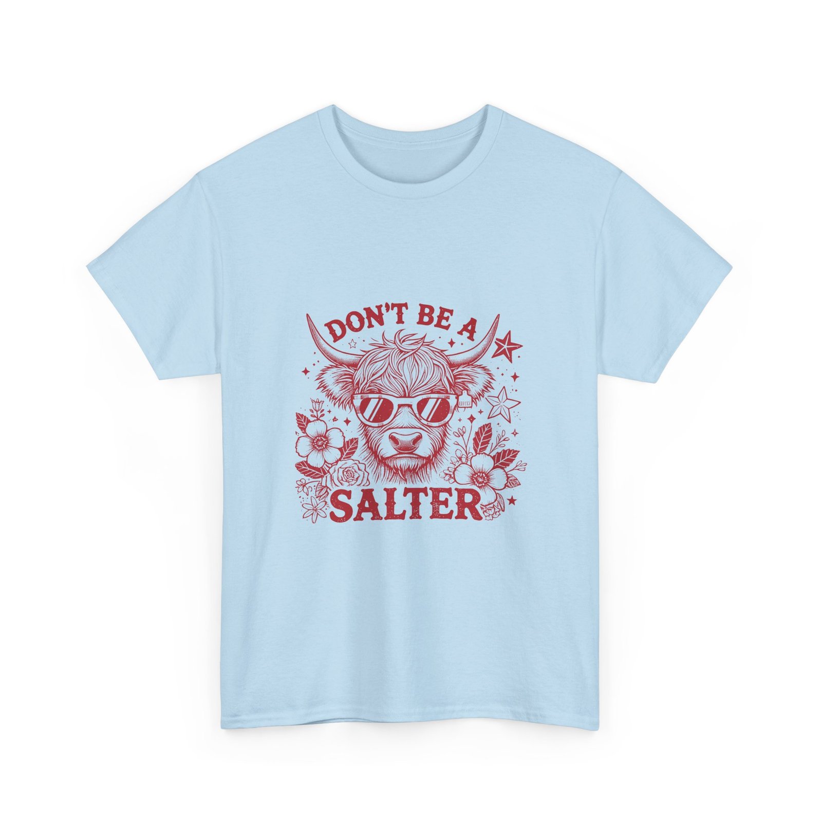 Don’t Be Salty Red Cow Funny Cartoon Design - T-shirt - Image 11