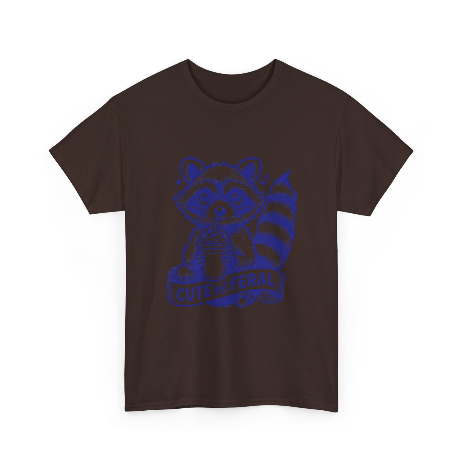 Adorable Blue Raccoon with Playful and Wild Charm - T-shirt - Image 3