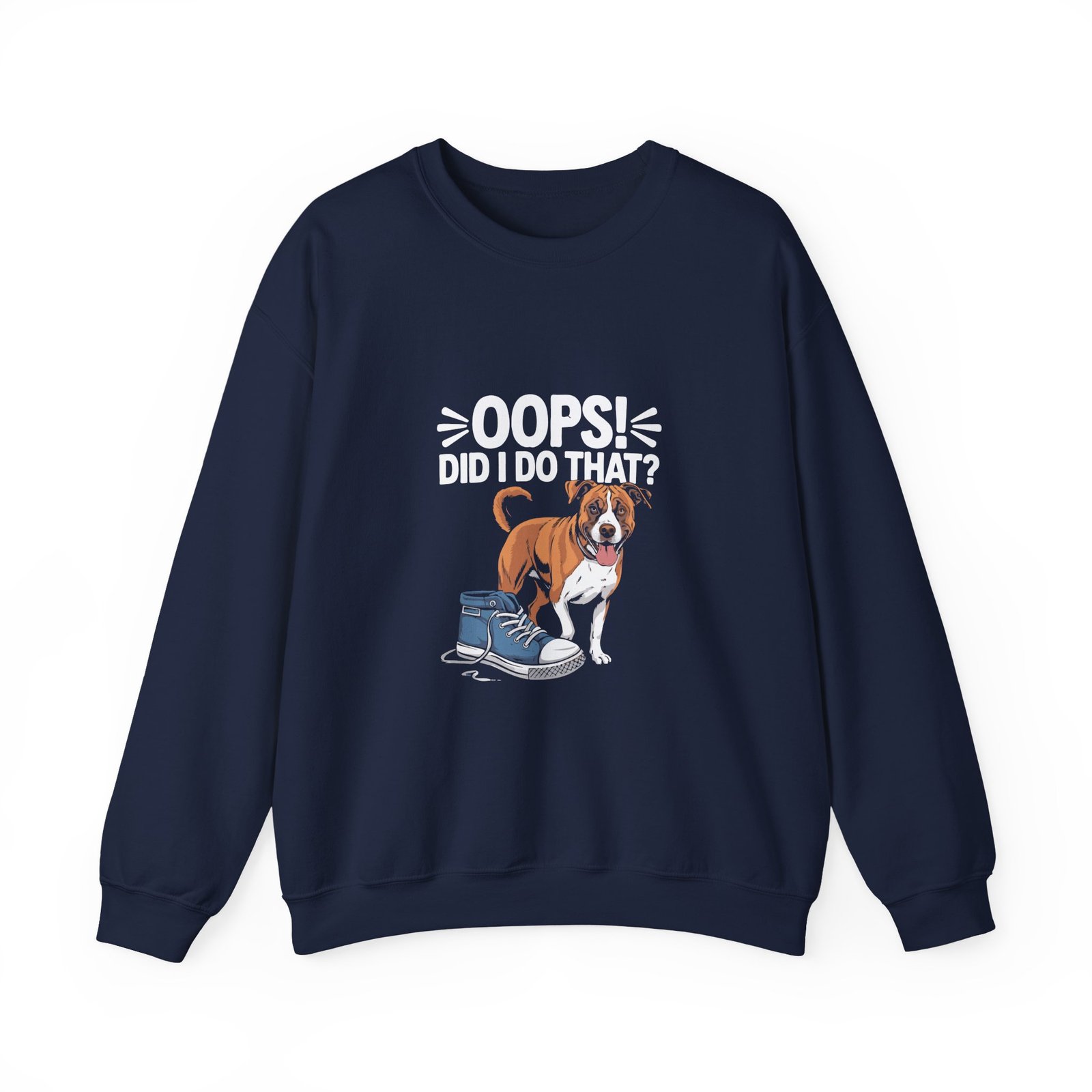 Cute Mischievous Puppy Saying Oops with Playful Expression - Sweatshirt - Image 9