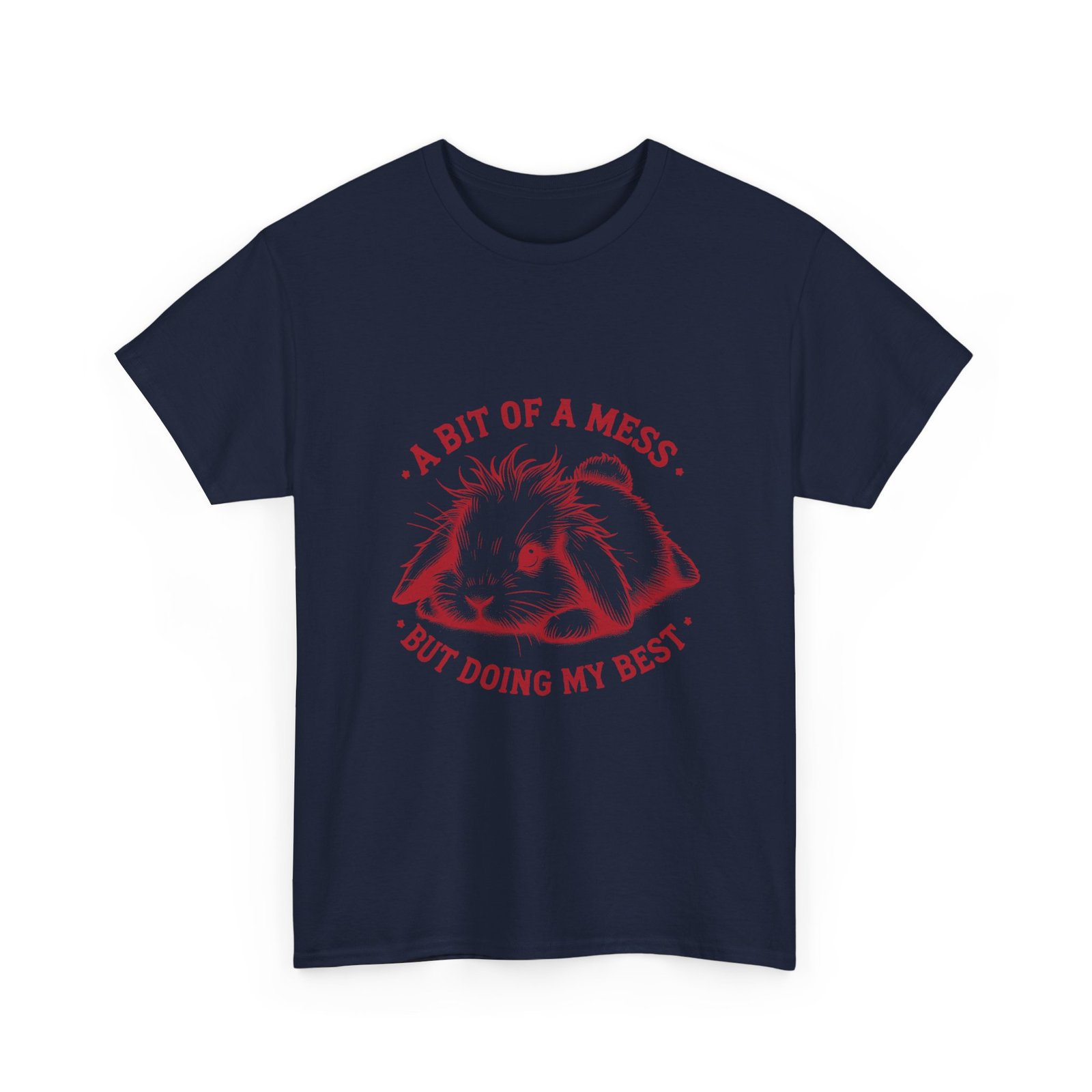 Red Rabbit Relaxing with Messy Yet Motivated Vibes - T-shirt - Image 11
