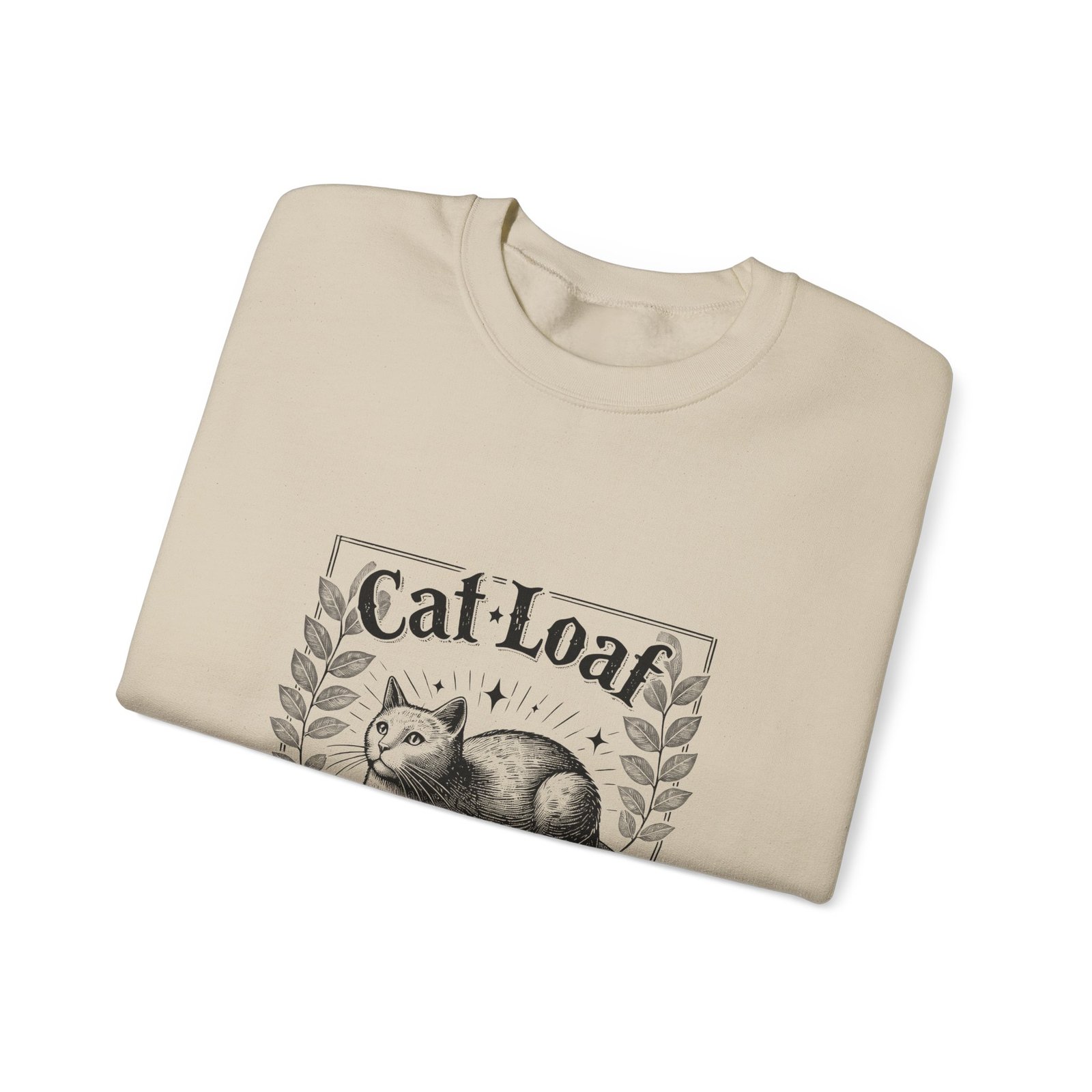 Adorable Black Cat Loaf Illustration with Cute Minimalist Style - Sweatshirt - Image 7