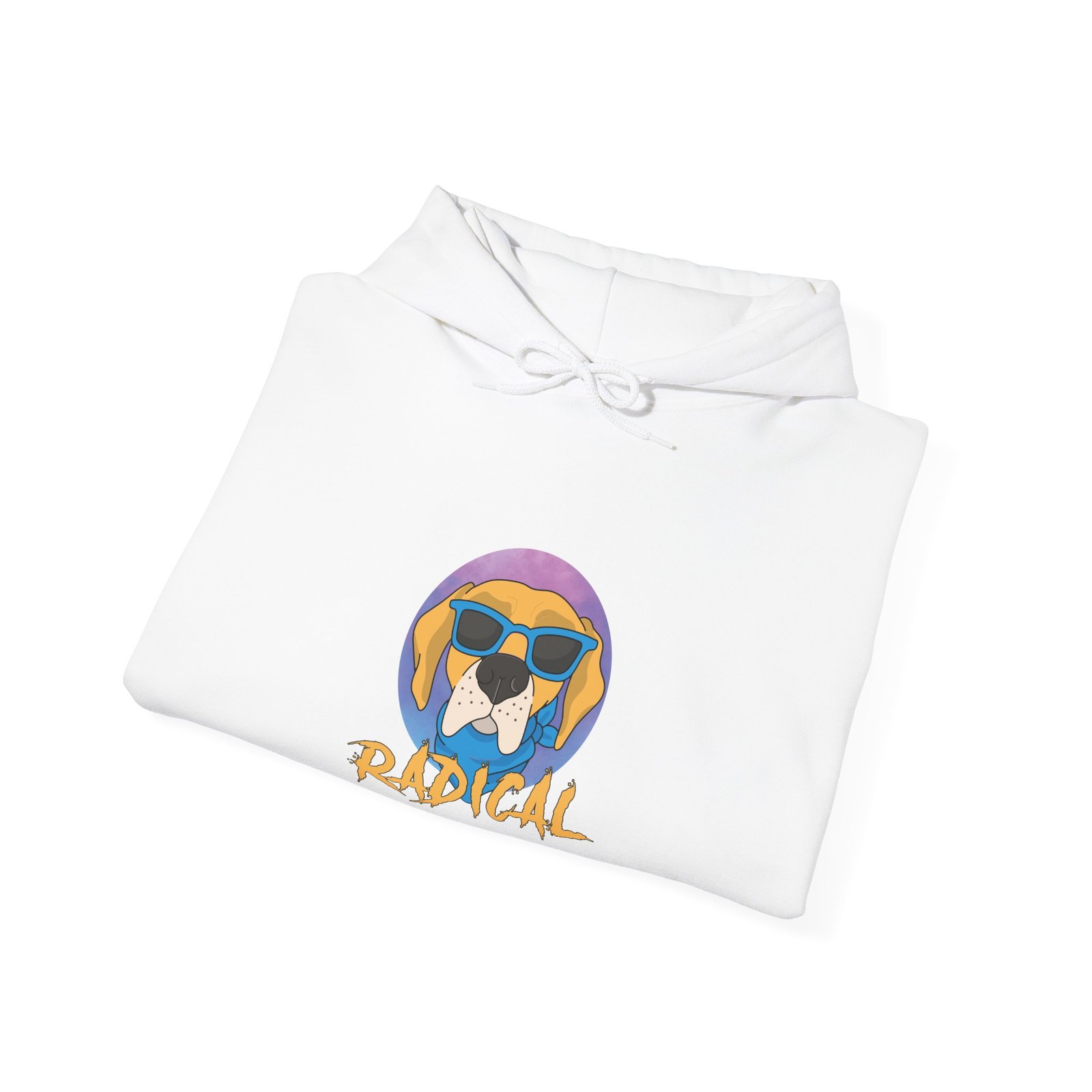Radical Dog Wearing Cool Sunglasses Graphic Design - Hoodie - Image 4