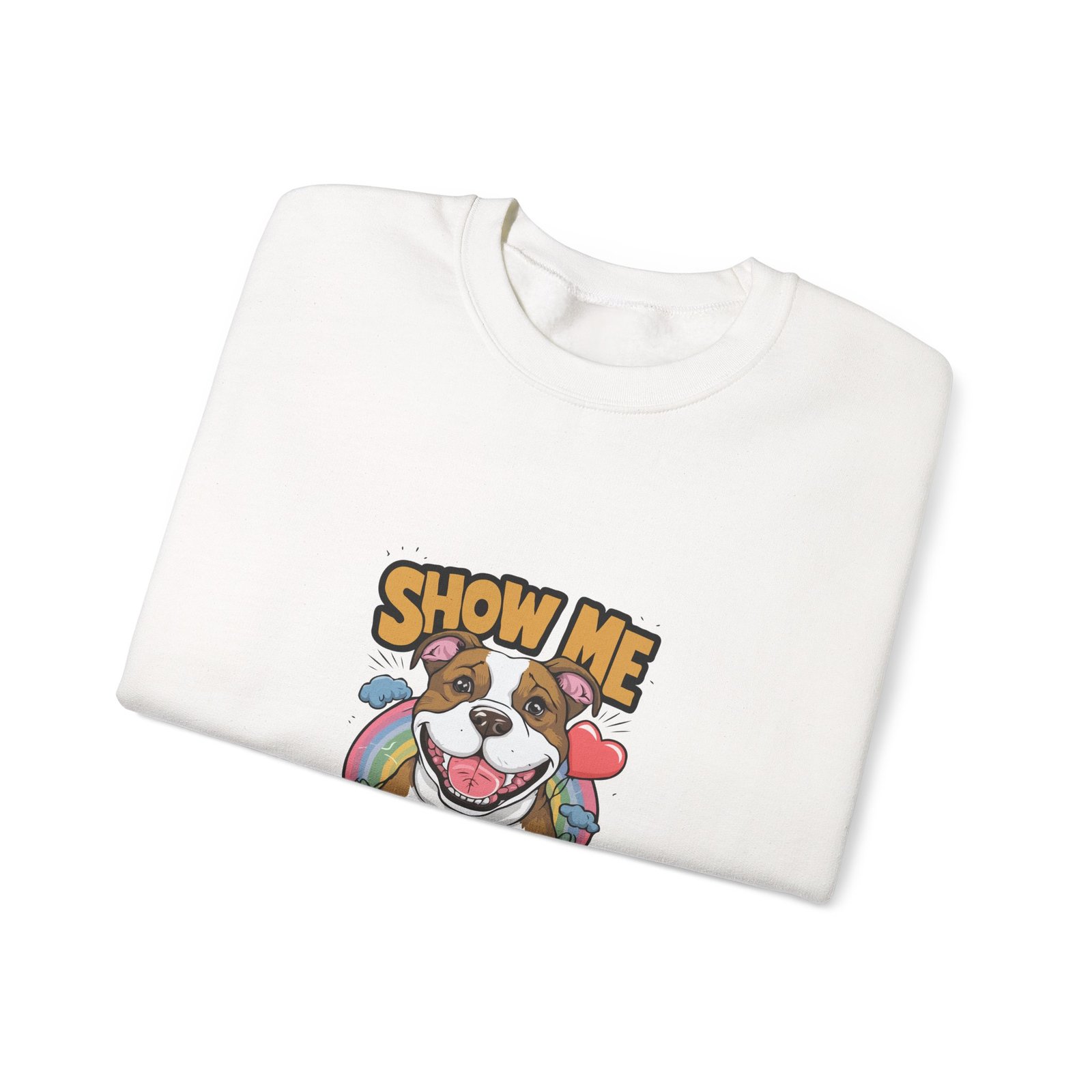 Show Me Your Pitties Bold Pitbull Graphic Design - Sweatshirt - Image 3
