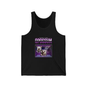 Vintage Retro Opossum in a Neon Grid Landscape - Tank Top