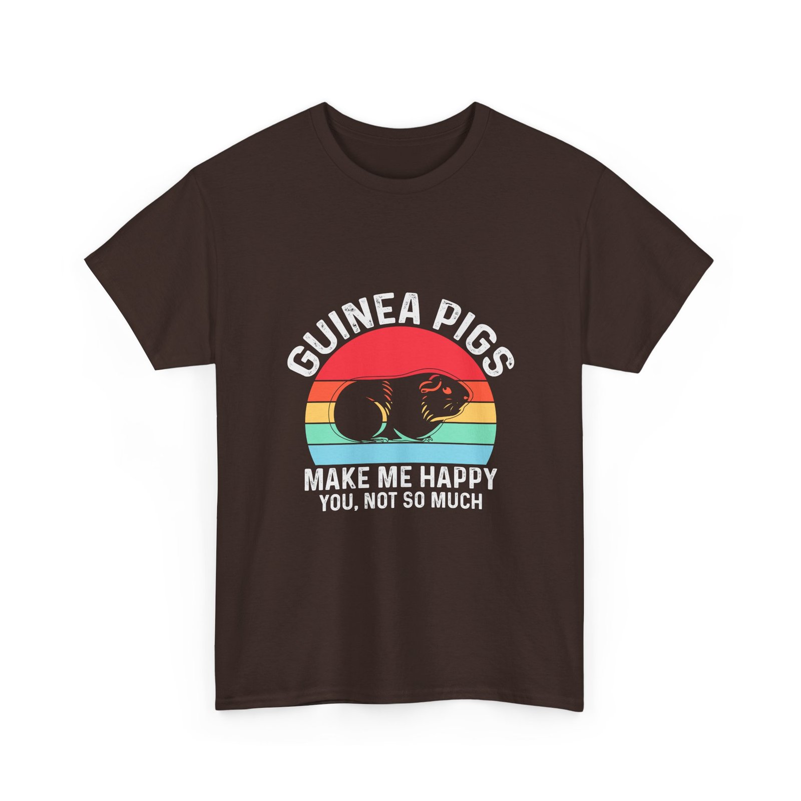 Guinea Pigs Make Me Happy Funny Retro Vintage Design - T-shirt - Image 3