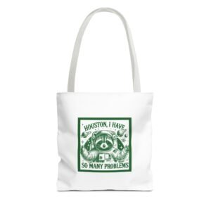 Houston I Have So Many Problems Green Raccoon In Space Artwork - Tote Bag