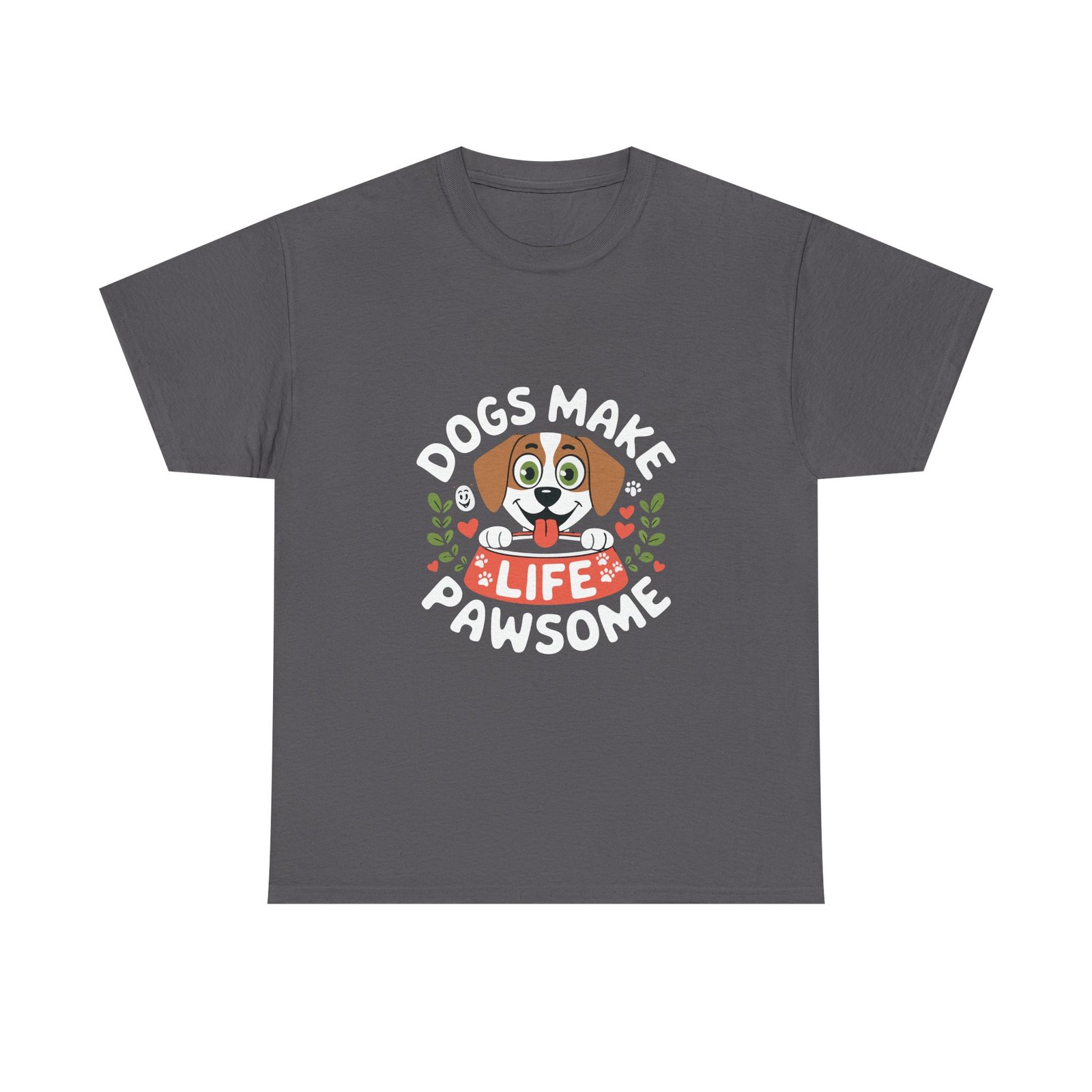 Cute Pawsome Life Cartoon Dog with Playful Expressions - T-shirt - Image 5