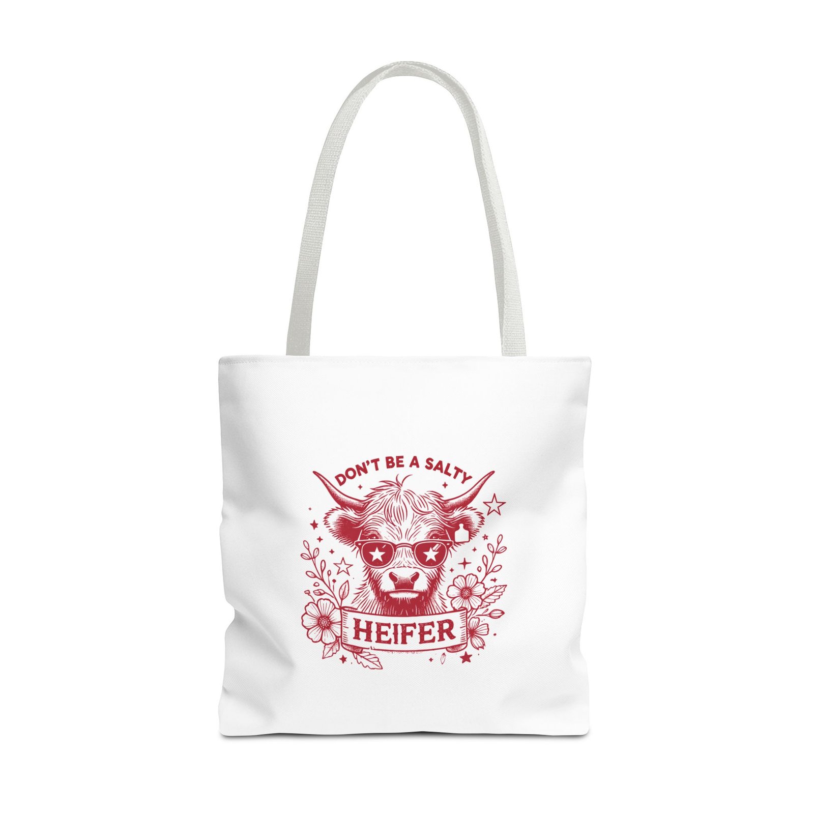 Don’t Be Salty Heifer Red Cow Funny Farm Animal Graphic - Tote Bag - Image 9